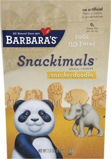 Barbara's Bakery Snackimals Snickerdoodle - 6 x 7.5 ozs.