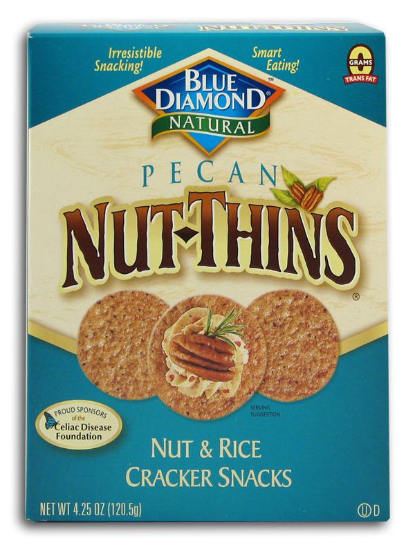 Blue Diamond Pecan Nut Thins - 3 x 4.25 ozs.