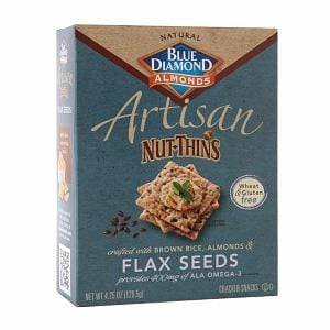 Blue Diamond Artisan Nut Thins  Flax Seed - 12 x 4.25 oz