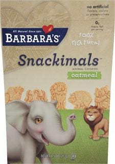 Barbara's Bakery Snackimals Oatmeal Wheat Free - 6 x 7.5 ozs.