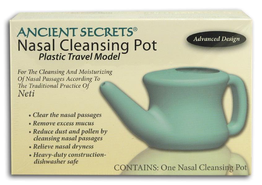 Ancient Secrets Nasal Cleansing Pot Plastic (for travel) - 12 x 1 pot