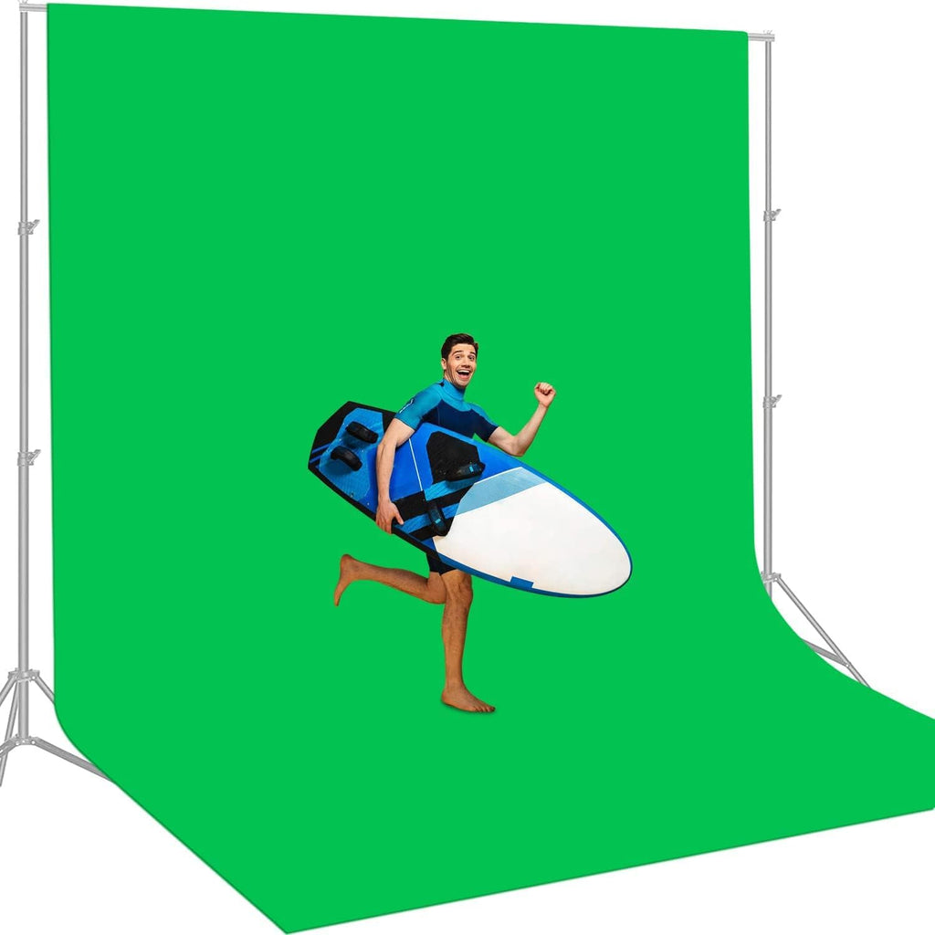 12 X 10 FT Large Green Screen Backdrop for Photography  GreenScreen Background for Zoom Meeting  Polyester Cloth Fabric Curtain  Chromakey Video Photoshoot Studio Gaming YouTube Conference Streaming