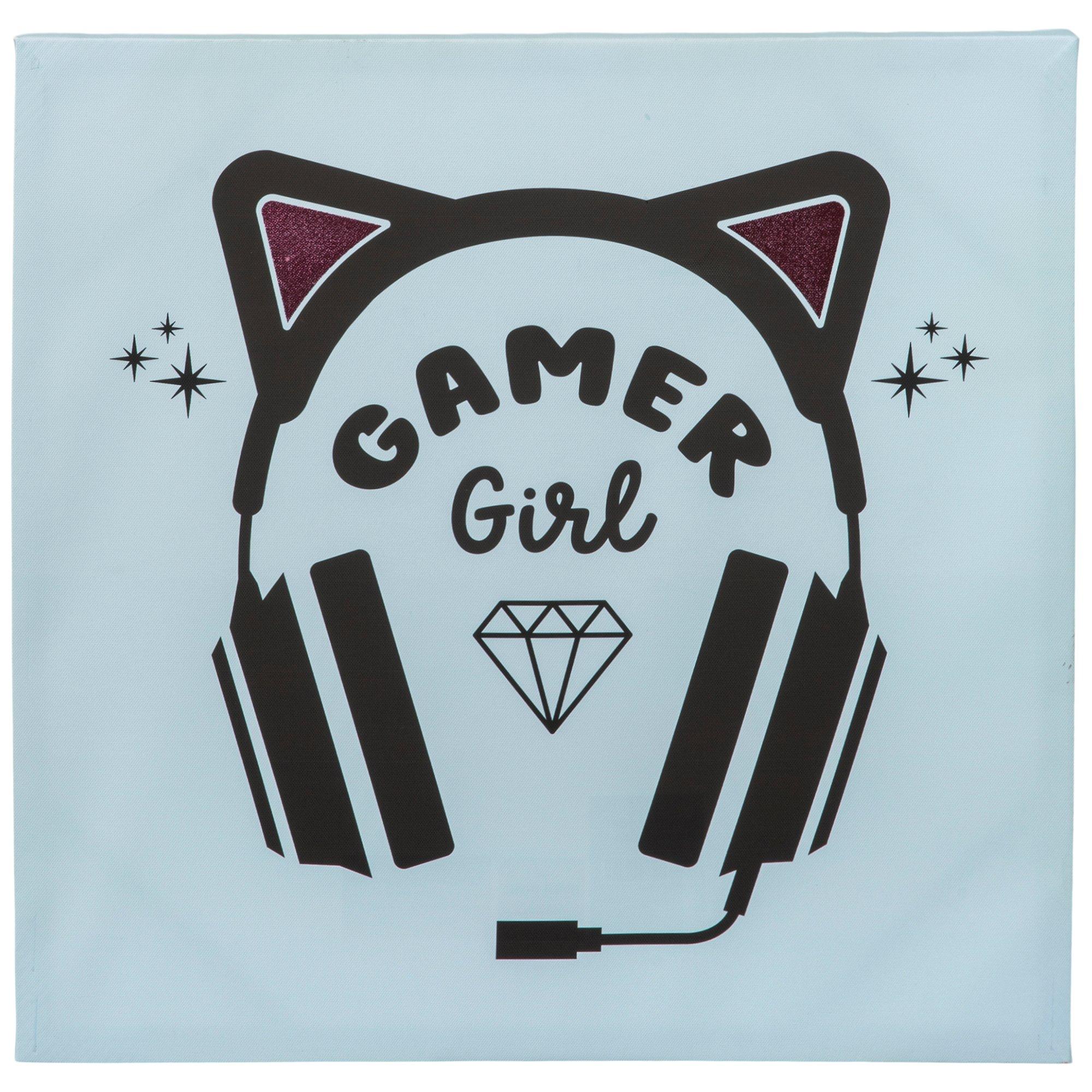 Gamer Girl Canvas Wall Decor