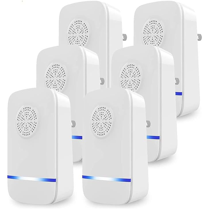 (6 Pack) Ultrasonic Pest Repeller  Plug in Indoor Pest Control  Pest Repellent for Mouse  Insect  Roach  Spider  Rodent  Mosquito Repellent for House Hotel Office Garage Warehouse