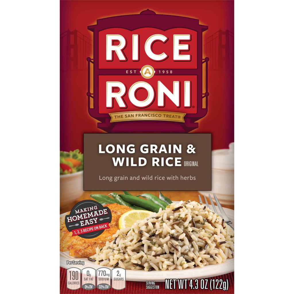 (6 pack) Rice-A-Roni Long Grain & Wild Rice Mix  4.3 oz Box