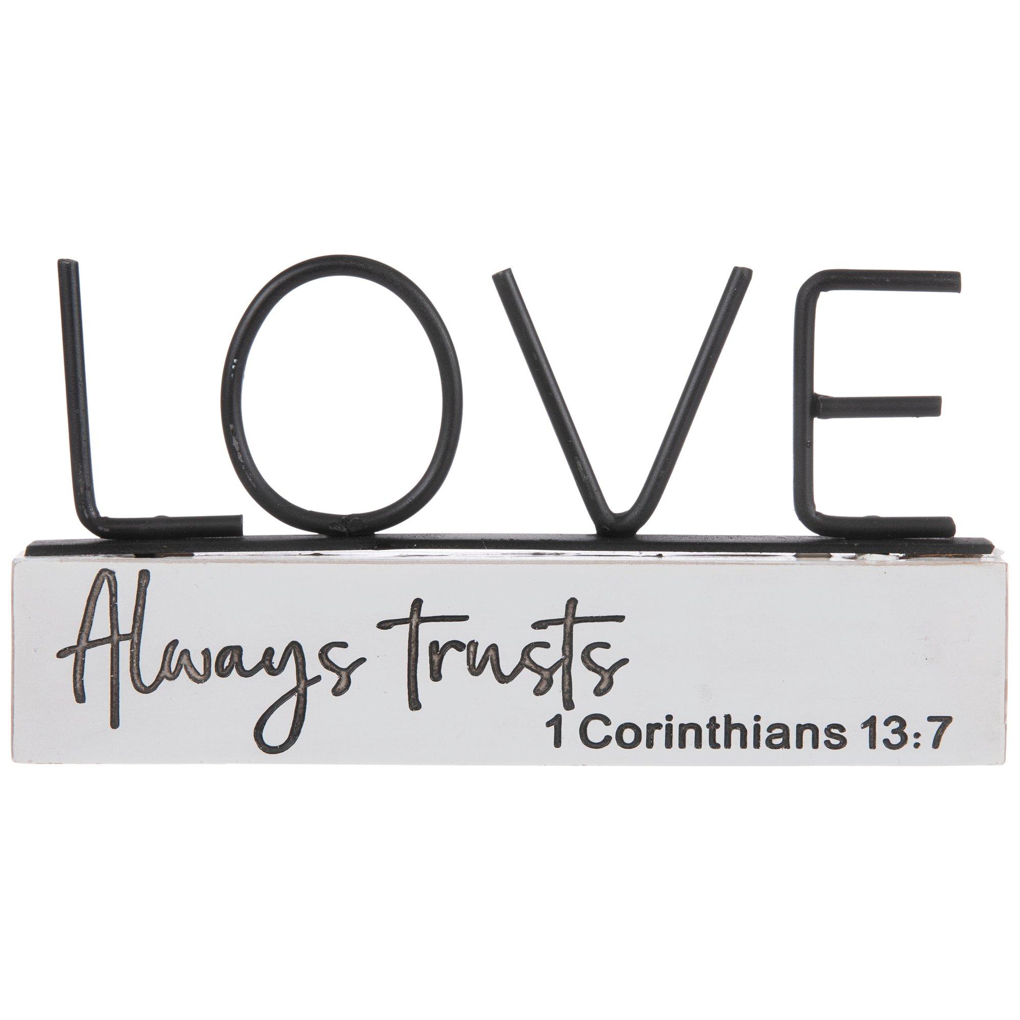 1 Corinthians 13:7 Metal Decor