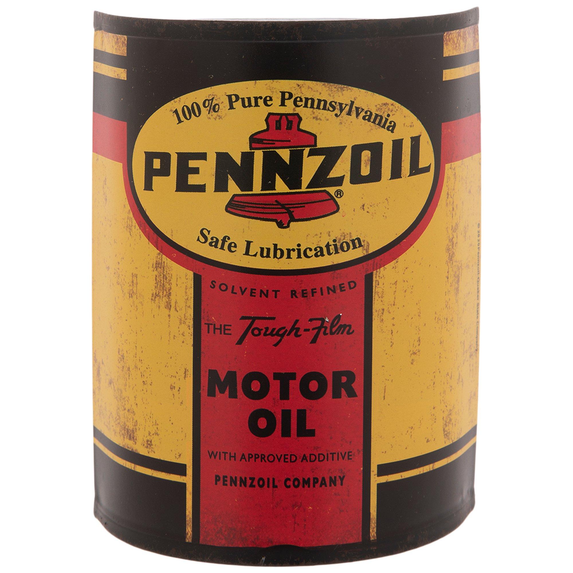 Pennzoil Half Oil Can Metal Wall Decor