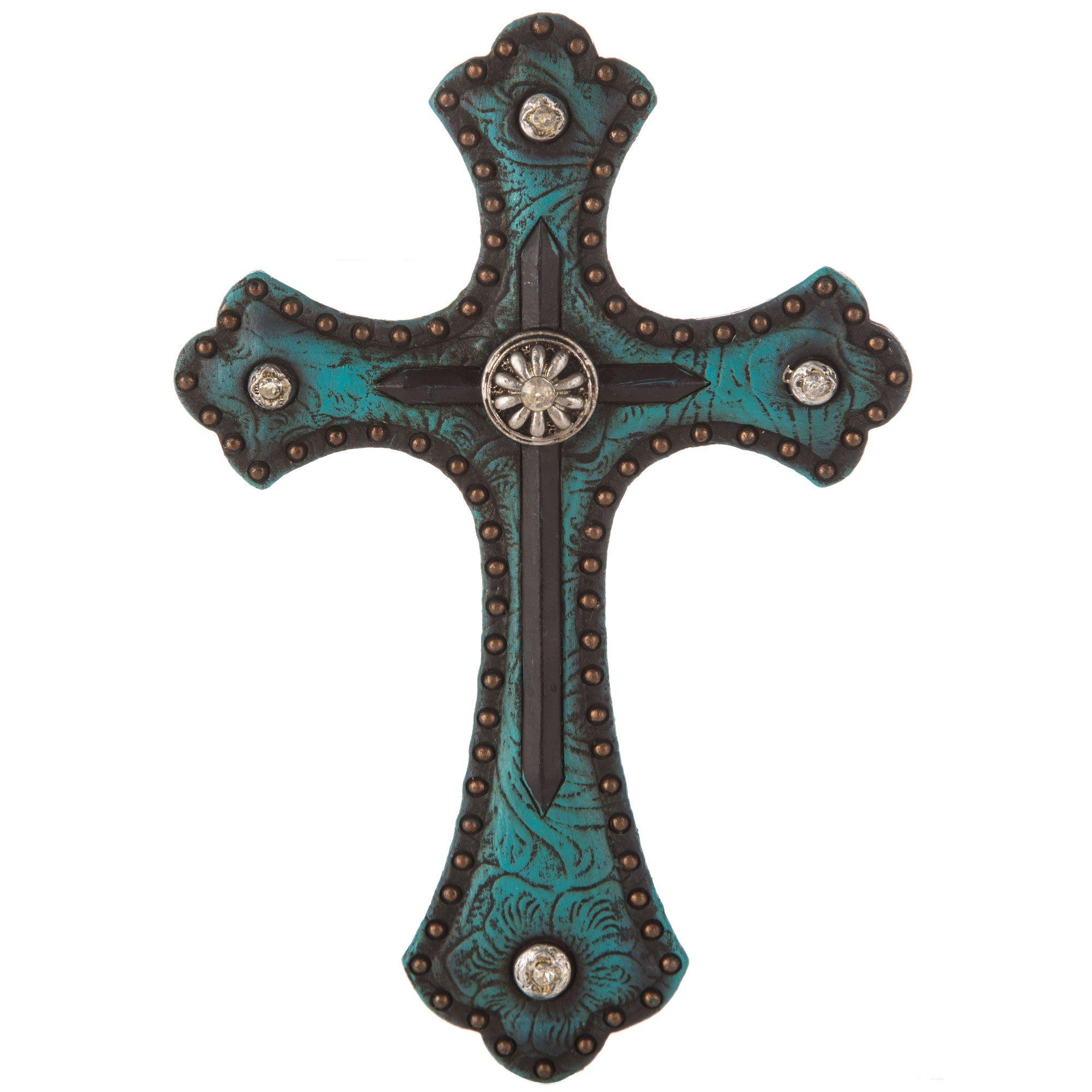 Turquoise Western Wall Cross